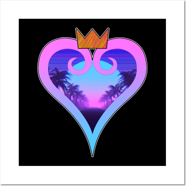 Kingdom Hearts Vaporwave Wall Art by Unusual Shirts